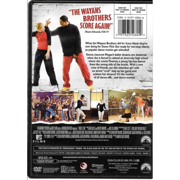 Dance Flick DVD Comedy Movie By The Wayans Brothers 2009 4292dvda - Picture 2 of 2